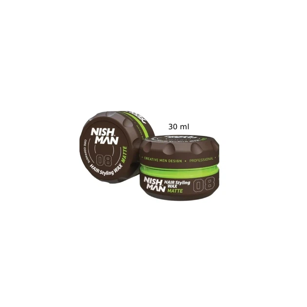 Матова помада для стилізації волосся Nishman Hair Styling Matte Wax No. 08, 30 мл - Фото 1 Матова помада для стилізації волосся Nishman Hair Styling Matte Wax No. 08, 30 мл - зображення 1