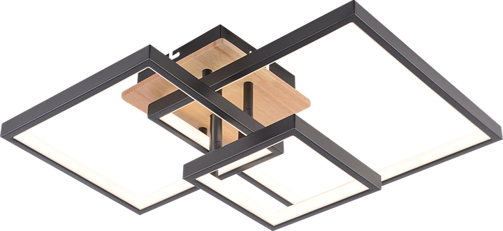 Потолочная люстра VALESO DK6589-3 BK+WOOD, черный + дерево, LED 102W - изображение 4