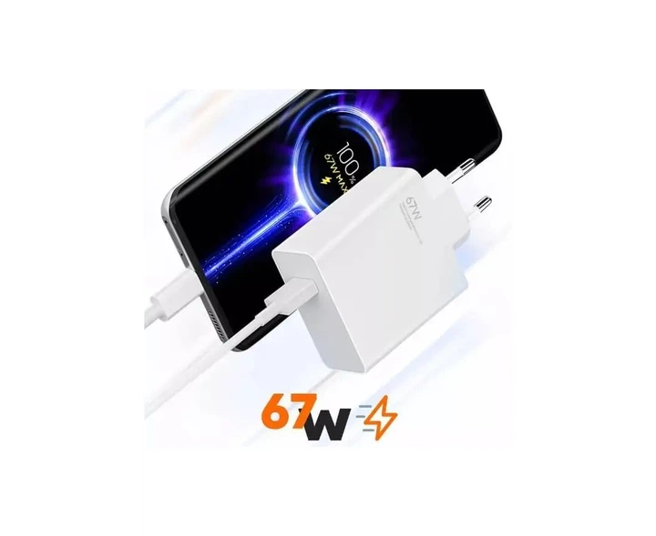 Зарядний пристрій Xiaomi Turbo Charger 67W з кабелем Fast Charger Adapter MDY-12-67XM для Redmi Note Poco. Швидке заряджання - зображення 3