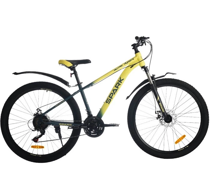 Велосипед ST 27,5" Spark APEX , Disk рама 15" желто-зеленый (239245) - Фото 1 Велосипед ST 27,5" Spark APEX , Disk рама 15" желто-зеленый (239245) - изображение 1