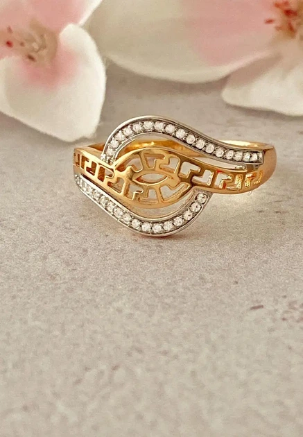 Позолоченное кольцо р.20 позолота (6047) - Фото 3 Позолоченное кольцо р.20 позолота (6047) - изображение 3