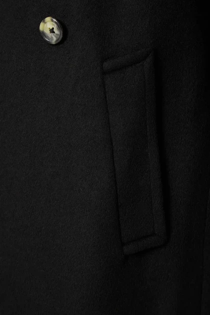 Жіноче чорне шерстяне пальто DKNY L D2G4A203 - Фото 3 Жіноче чорне шерстяне пальто DKNY L D2G4A203 - зображення 3
