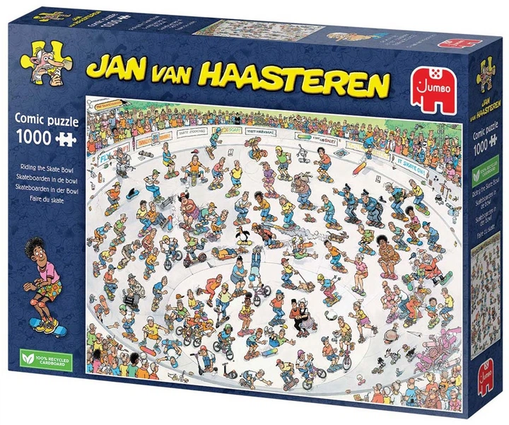 Puzzle Jumbo Jan van Haasteren Riding the Skate Bowl 1000 elementów 1110100323 (8710126003459) - obraz 3