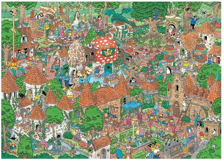 Puzzle Jumbo Jan van Haasteren Efteling Fairytale Forest 1000 elementów 1110100608 (8721017604297) - obraz 2