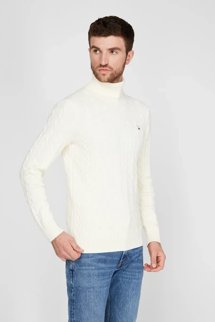 Чоловічий білий светр Gant XXL 8050507 - изображение 3