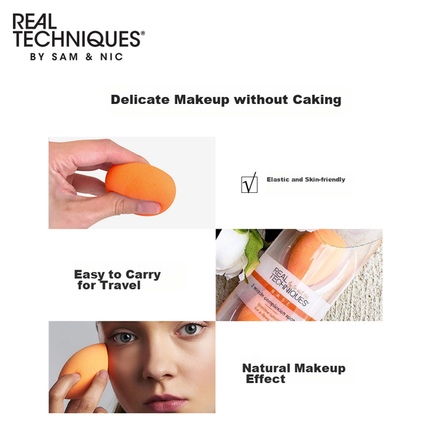 Спонж для макияжа Real Techniques Beauty Blender, не впитывает пудру, 4 шт., двойного назначения: для сухого и влажного нанесения. - изображение 6