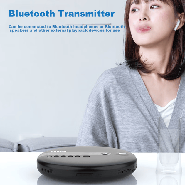 PHILIPS EXP2368 Высококачественный CD-плеер, CD-плеер, музыкальный плеер, Bluetooth, ретро-плеер, обучающий музыкальный диск, портативный персональный аудиоплеер - Фото 6 PHILIPS EXP2368 Высококачественный CD-плеер, CD-плеер, музыкальный плеер, Bluetooth, ретро-плеер, обучающий музыкальный диск, портативный персональный аудиоплеер - зображення 6