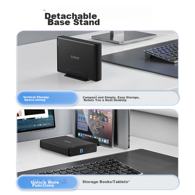 Внешний корпус для жесткого диска ORICO USB3.0, док-станция для 3,5-дюймового жесткого диска, настольный механический корпус для жесткого диска, SATA Serial SSD, внешний корпус, черный, 7688U3 - Фото 5 Внешний корпус для жесткого диска ORICO USB3.0, док-станция для 3,5-дюймового жесткого диска, настольный механический корпус для жесткого диска, SATA Serial SSD, внешний корпус, черный, 7688U3 - изображение 5