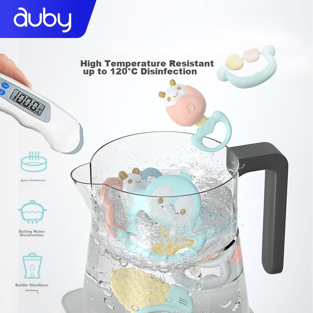 Набор игрушек-погремушек Auby Baby Toys 6 предметов, подарочный - изображение 4