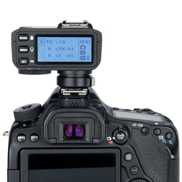 Синхронизатор Godox X2T-C для горячего башмака, высокоскоростная синхронизация TTL, беспроводной синхронизатор 2,4 ГГц, версия для Canon, с одним передатчиком. - изображение 6