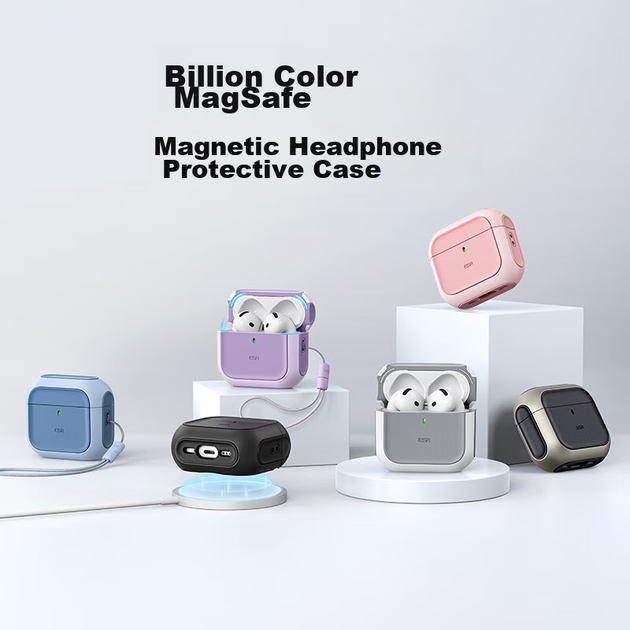 Чехол ESR для AirPods 4 с MagSafe противоударный, белый - Фото 2 Чехол ESR для AirPods 4 с MagSafe противоударный, белый - изображение 2