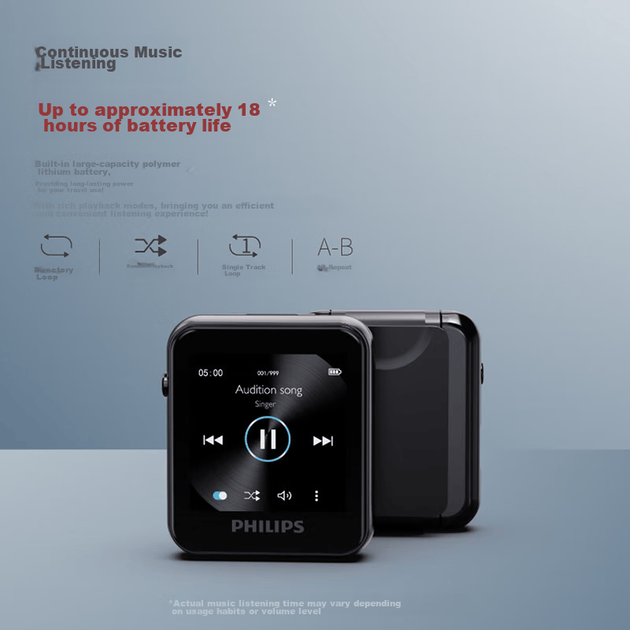 PHILIPS SA6116 16GB Hi-Fi MP3-плеер с сенсорным экраном, Bluetooth, FM-радио, для занятий спортом и бега. - изображение 8