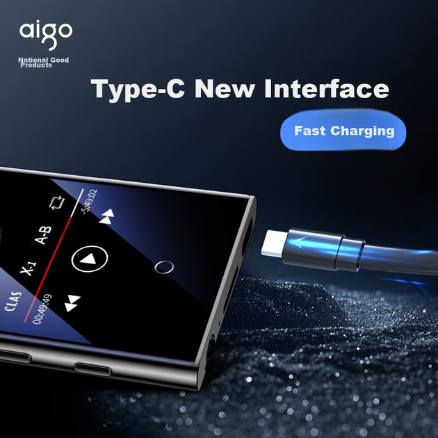 Aigo MP3-502 16 ГБ, англо-китайский словарь, портативный плеер для изучения английского языка для студентов и спортсменов, с сенсорным экраном, воспроизведением MP4/MP5 без потерь качества. - изображение 5