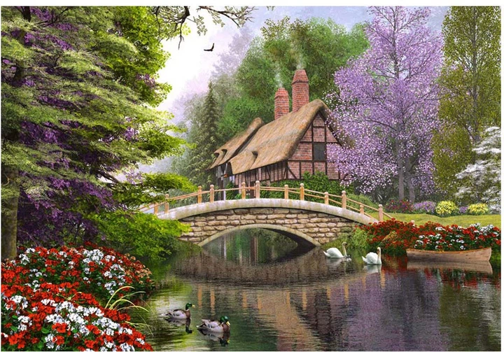 Puzzle Castorland River Cottage 1000 elementów C-102365-2 (5904438102365) - obraz 2