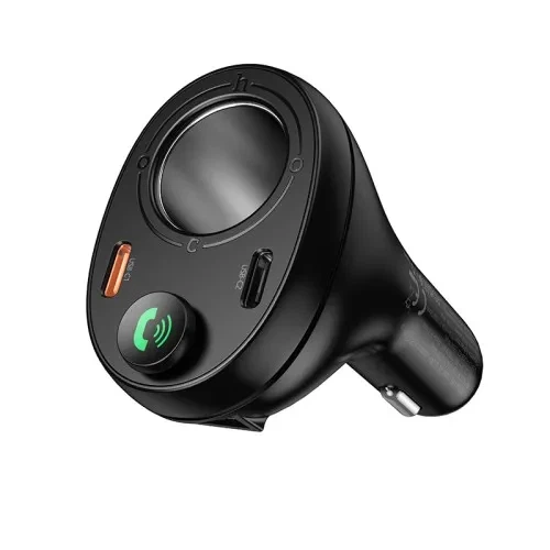 АЗП/ФМ Модулятор HOCO E88 Star 35W(2C) cigarette lighter car BT FM transmitter Black - изображение 3