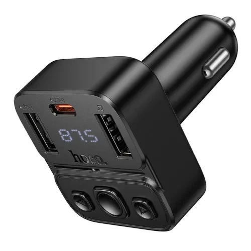АЗП/ФМ Модулятор HOCO E87 Delta 35W(1A1C) car BT FM Black - изображение 3