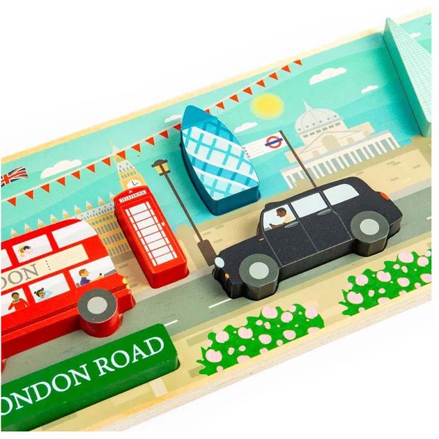 Układanka drewniana Bigjigs Toys London Chunky 8 elementów 37045 (691621850459) - obraz 3