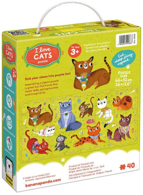 Puzzle Banana Panda I Love Cats 40 elementów 49288 (5902983492887) - obraz 3