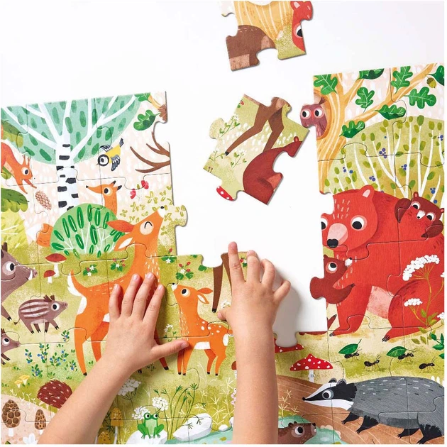Puzzle Banana Panda Wild Jumbo Forest Animals 40 elementów 49260 (5902983492603) - obraz 3