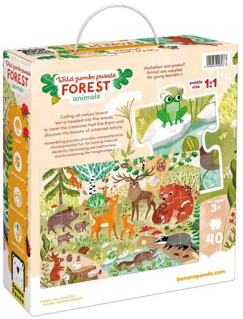 Puzzle Banana Panda Wild Jumbo Forest Animals 40 elementów 49260 (5902983492603) - obraz 4
