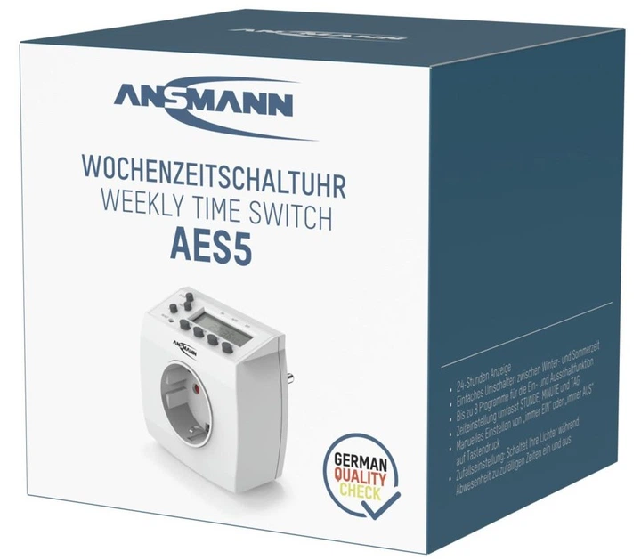 Programator czasowy cyfrowy Ansmann AES5 1260-0011 (4013674194551) - obraz 5