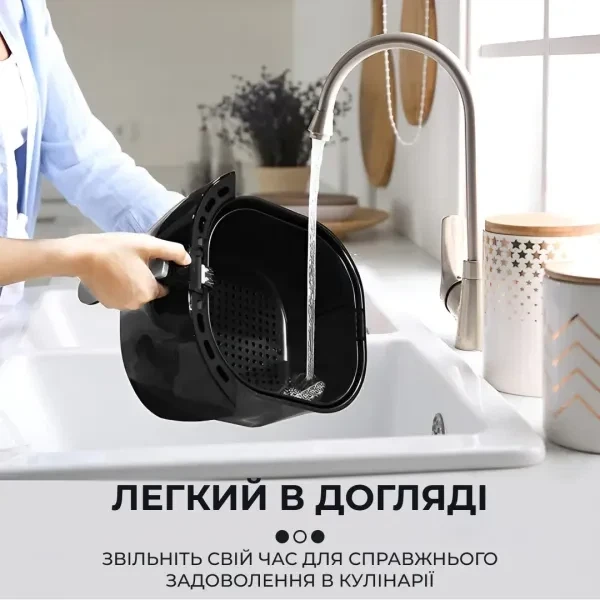 Аэрогриль-фритюрница SOKANY SK-8027 на 6.5 л с терморегулятором, черный - изображение 3