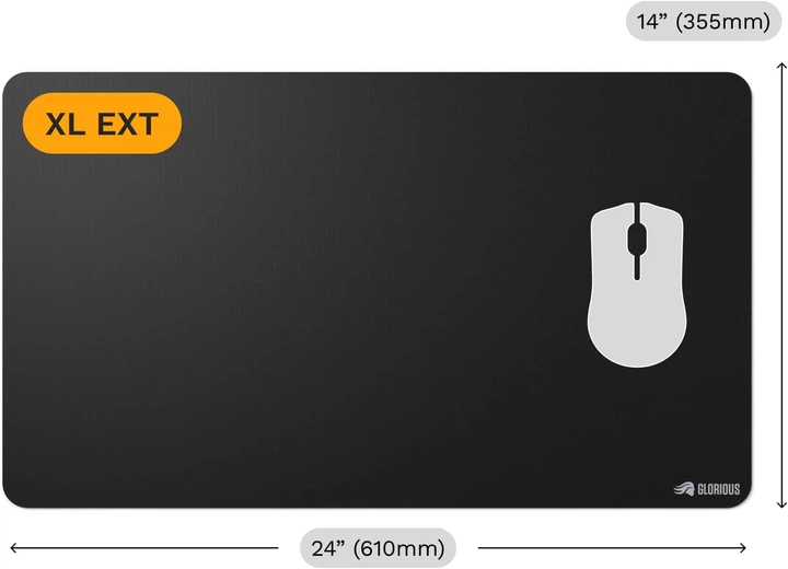 Podkładka pod myszkę Glorious Gaming Mousepad 2 XL Extended, borderless, rubberized 610 x 355mm Black (810069979618) - obraz 2