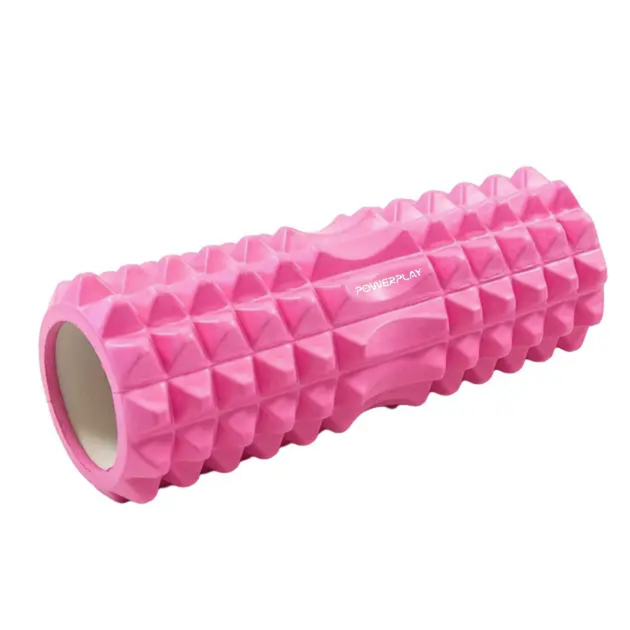 Масажний ролик (роллер) PowerPlay 4405 EVA Massage Рожевий Roller (33x12см.) - изображение 4