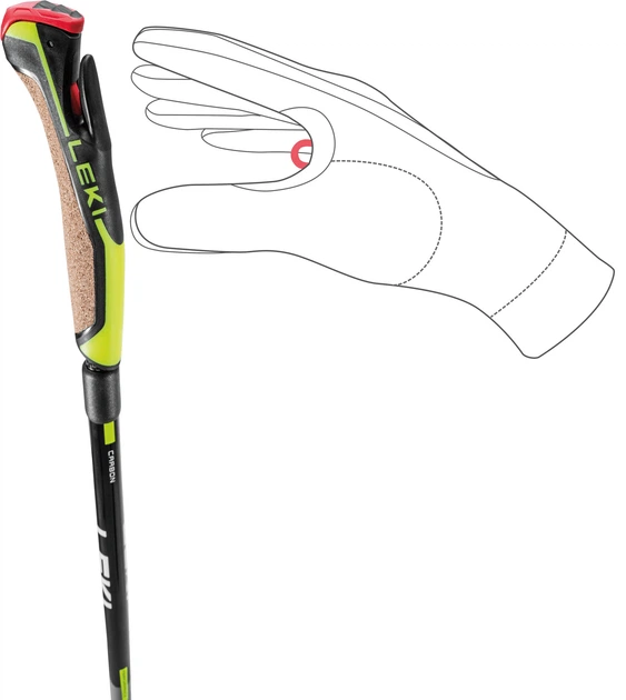Kijki do nordyckiego chodzenia Leki Speed Pacer Vario 120-130 cm Szare (65326381) - obraz 6