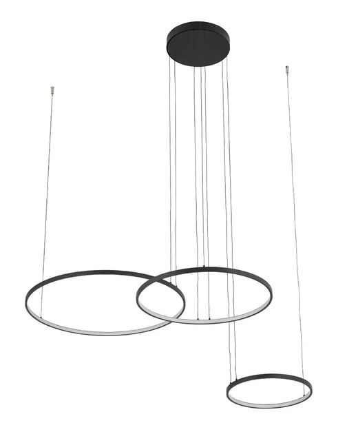 Люстра Nowodvorski Circolo Power 11648 LED 3x85W 3000K 3750Lm IP20 черная - изображение 5
