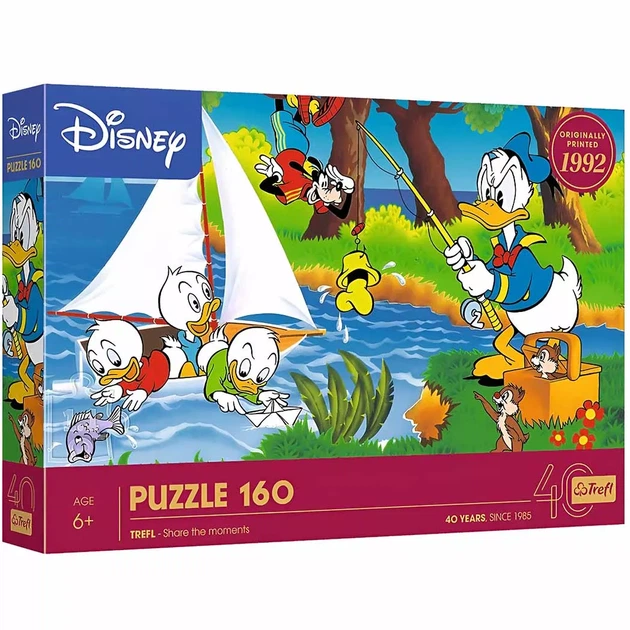 Пазли Trefl Мистецтво з паперу Disney Пригода на березі озера 160 елементів (40053) - Фото 1 Пазли Trefl Мистецтво з паперу Disney Пригода на березі озера 160 елементів (40053) - зображення 1
