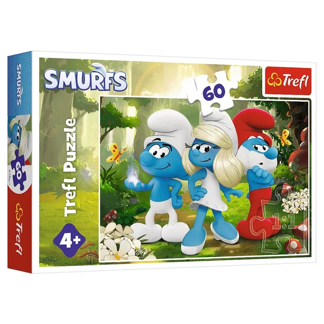 Пазлы Trefl The Smurfs Зачарованный лес 60 эл (17401) - Фото 1 Пазлы Trefl The Smurfs Зачарованный лес 60 эл (17401) - изображение 1