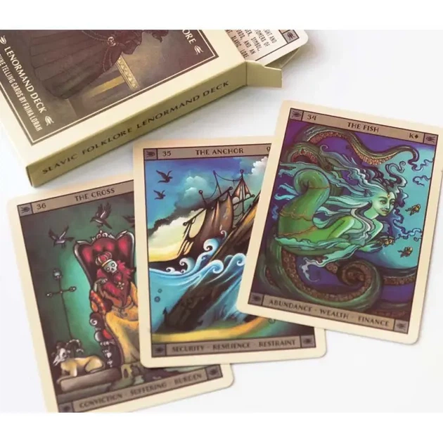 КАРТИ ТАРО СЛОВ'ЯНСЬКИЙ ЛЕНОРМАН SLAVIC FOLKLORE LENORMAND TAROT, гадальні карти таро - зображення 2