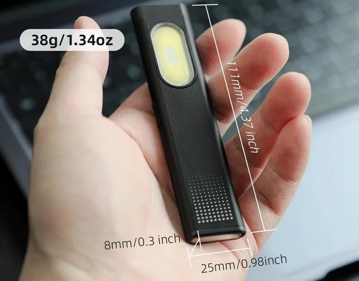 Ліхтарик Warsun T7 - металевий корпус, USB-C, з магнітом та кліпсою - Фото 6 Ліхтарик Warsun T7 - металевий корпус, USB-C, з магнітом та кліпсою - зображення 6