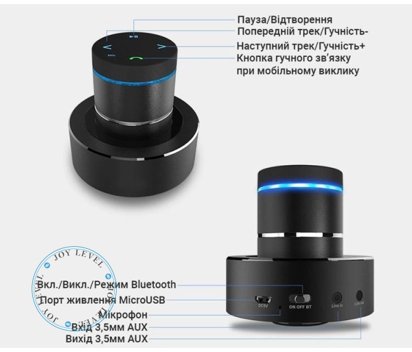 Портативная Виброколонка Adin - 26 Ватт bluetooth 4.0 Без Лого - Чёрный - изображение 4