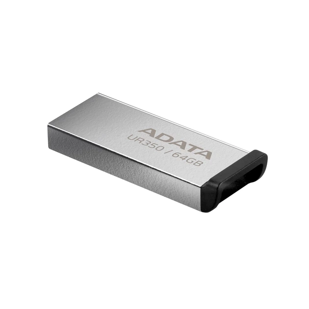 Флеш-накопичувач USB 3.2 ADATA UR350 64GB сріблясто-чорний - зображення 2