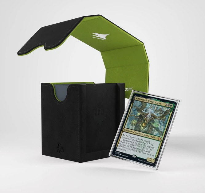 Pudełko na karty Gamegenic Magic the Gathering - Sekrety Strixhaven - Squire PLUS 100+ XL Czarno-zielone (4251715423677) - obraz 2