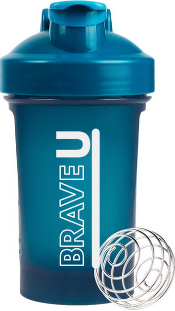 Шейкер с металлическим шариком Brave U Shaker With Metal Ball 400 мл синий - Фото 1 Шейкер с металлическим шариком Brave U Shaker With Metal Ball 400 мл синий - изображение 1