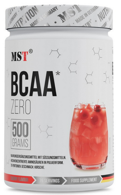 Амінокислоти BCAA MST BCAA Zero 500 г вишня - Фото 1 Амінокислоти BCAA MST BCAA Zero 500 г вишня - зображення 1