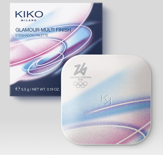 Палетка теней для век KIKO Milano Cortina 2026 Glamour Multi-Finish Eyeshadow Palette - изображение 6
