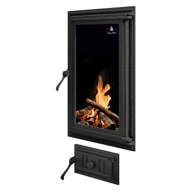 Дверцята для печі роздільні Iron Fire Brown 440x640 мм із піддуванням 315х180 - изображение 2