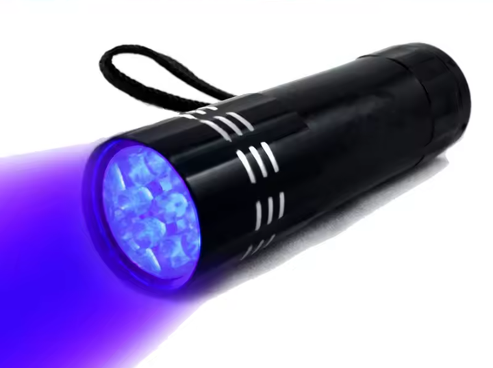 Портативний ультрафіолетовий ліхтарик 9 LED для виявлення плям і витоків - Фото 1 Портативний ультрафіолетовий ліхтарик 9 LED для виявлення плям і витоків - зображення 1