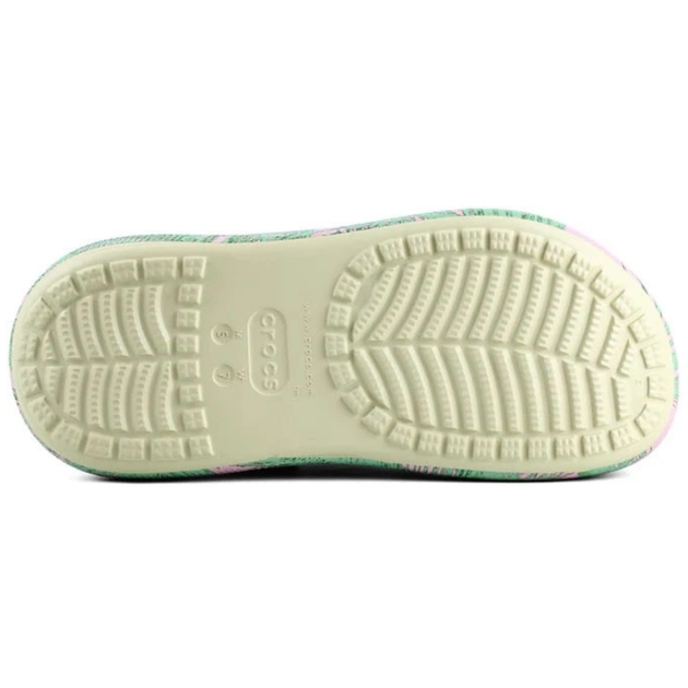 Сабо на высокой платформе Crocs Classic Crush Clog 38-39 р 24.3-24.8 см Бежевые с принтом 207521-M6/W8 Spring Break Vanilla/Multi - изображение 6