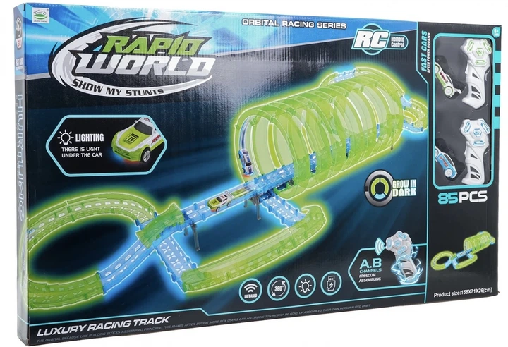 Автомобльний трек Rapid World Glow Track 85 елементів (5903864970067) - зображення 10