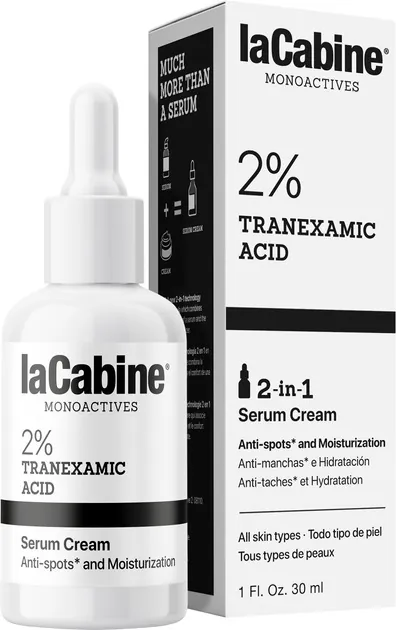 Крем-сыворотка для лица 2-в-1 увлажняющая против пигментных пятен 2% Tranexamic Acid 2 in1 LaCabine 30 мл - Фото 1 Крем-сыворотка для лица 2-в-1 увлажняющая против пигментных пятен 2% Tranexamic Acid 2 in1 LaCabine 30 мл - изображение 1