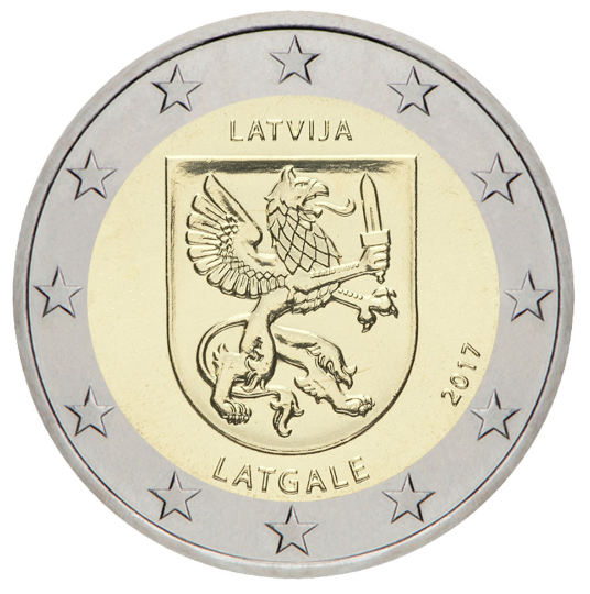 Монета 2 євро Історичні області Латвії - Латгалія UNC - Фото 1 Монета 2 євро Історичні області Латвії - Латгалія UNC - изображение 1