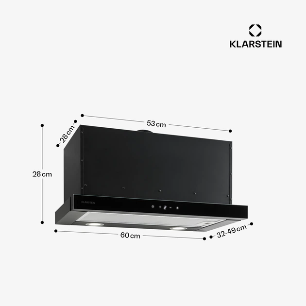Вбудована витяжка Klarstein Vinea 60 см 610 м³/год (10031681) - изображение 8