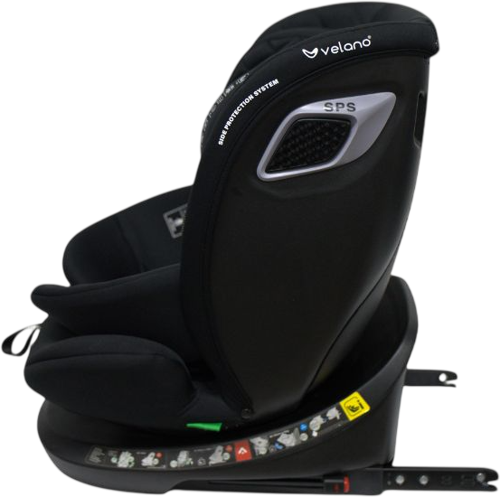 Автокресло Velano Vento 360° i-Size 40–150 см ISOFIX + опорная нога black (4820296760411) - Фото 4 Автокресло Velano Vento 360° i-Size 40–150 см ISOFIX + опорная нога black (4820296760411) - изображение 4