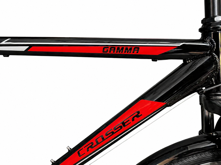Велосипед дорожный 28" Crosser Gamma рама 21", 21 скорость Shimano Tourney, алюминий, багажник - изображение 5