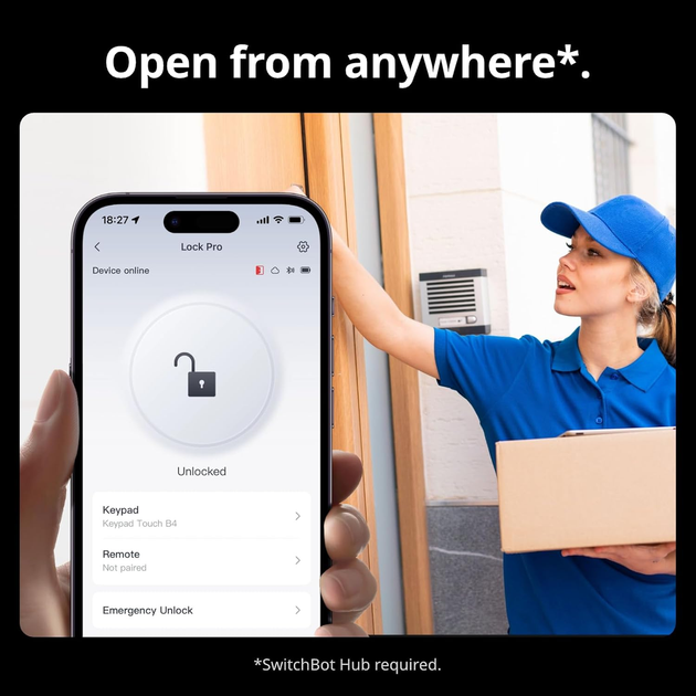 Розумний замок SwitchBot Smart Lock Pro: бездротовий дверний смарт-замок з підтримкою Matter, Apple HomeKit та Alexa - Фото 6 Розумний замок SwitchBot Smart Lock Pro: бездротовий дверний смарт-замок з підтримкою Matter, Apple HomeKit та Alexa - зображення 6